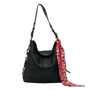 Vintage Coach Black Pebbled Leather Chelsea Shoulder Bag